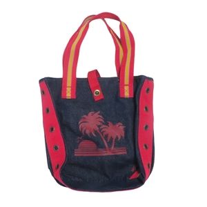 Y2K Denim Bag Jean Beach Palm Tree Tote